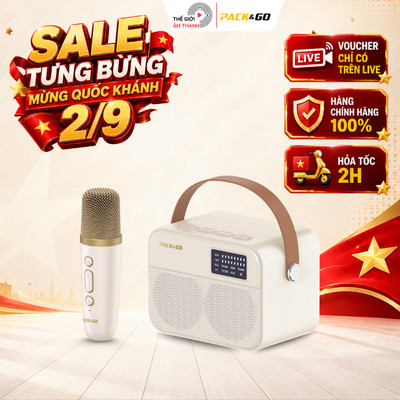 BỘ LOA MIC KARAOKE MINI BLUETOOTH PACK&GO KSM01- THẾ GIỚI ÂM THANH