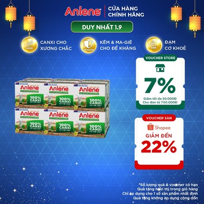 Thùng 48 hộp sữa nước Anlene Đậm Đặc pha sẵn tiện lợi hương Socola giàu canxi giúp xương chắc khỏe