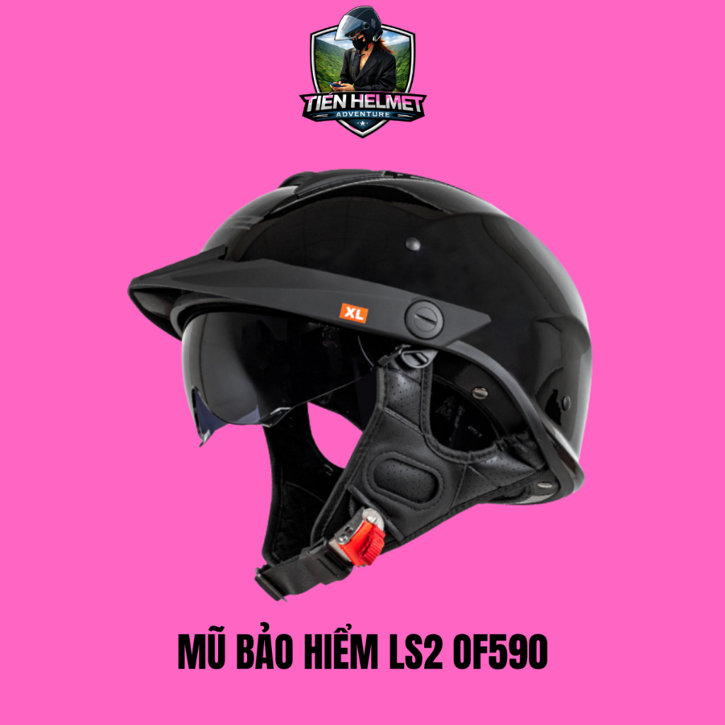 Mũ bảo hiểm moto nửa đầu LS2 OF590 Rebellion - Dòng mũ nửa đầu kính âm đẳng cấp - Tiên Helmets