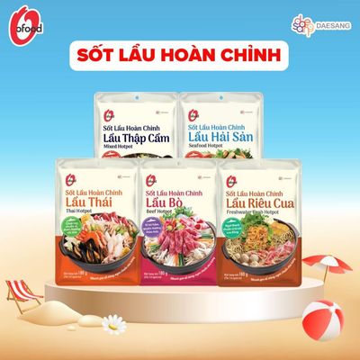 [O'FOOD VN] SỐT LẨU HOÀN CHỈNH O'FOOD 180G – SỐT LẨU HÀN QUỐC, 5 VỊ THƠM NGON, TIỆN LỢI