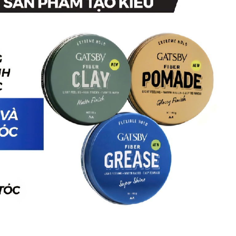 Gatsby Sáp Vuốt Tóc Nam Giữ Nếp Fiber series 80g