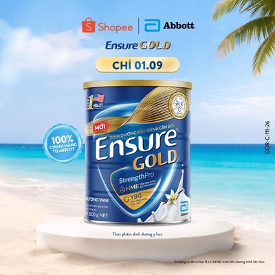 Sữa bột Ensure Gold Abbott hương vani 800g