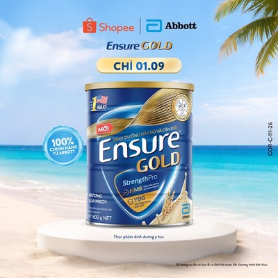 Sữa bột Ensure Gold Abbott hương lúa mạch 800g