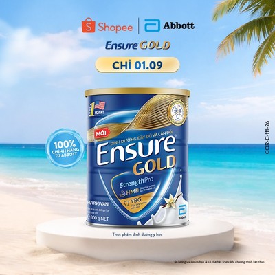KOL LIVE] Sữa bột Ensure Gold Abbott hương vani 800g