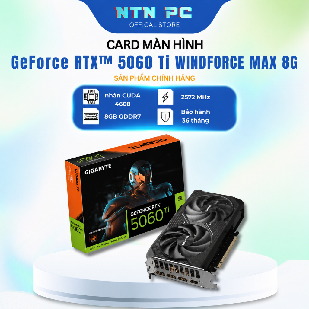 Card Màn Hình Gigabyte GeForce RTX 5060 Ti WINDFORCE OC 8G
