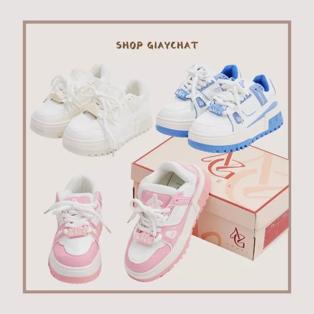 Giày Sneaker HG TTANGEL Nam Nữ, Giày Thể Thao Cổ Thấp Đế Cao 5cm || Mã AG07