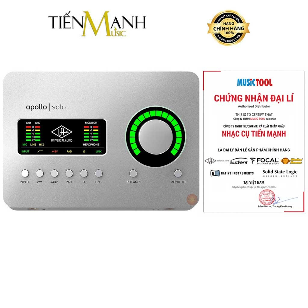 [Chính Hãng] Soundcard Universal Audio UA Apollo Solo HE TB3 - Thunderbolt 3 Sound Card Audio Interf