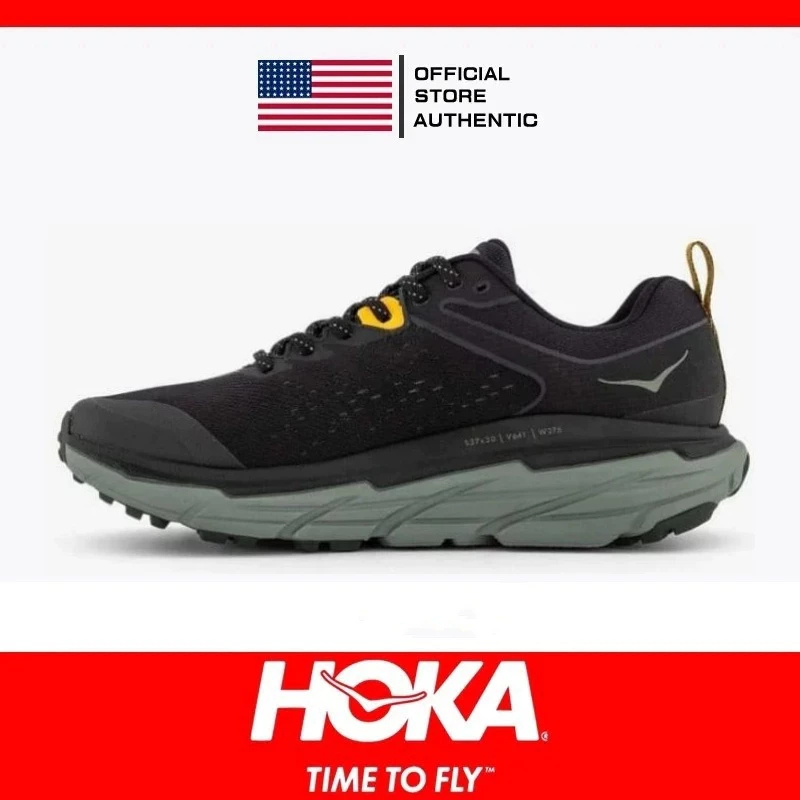 100% Genuine Hoka Challenger ATR 6 Running Shoes - Black / Thyme For Men Sneakers