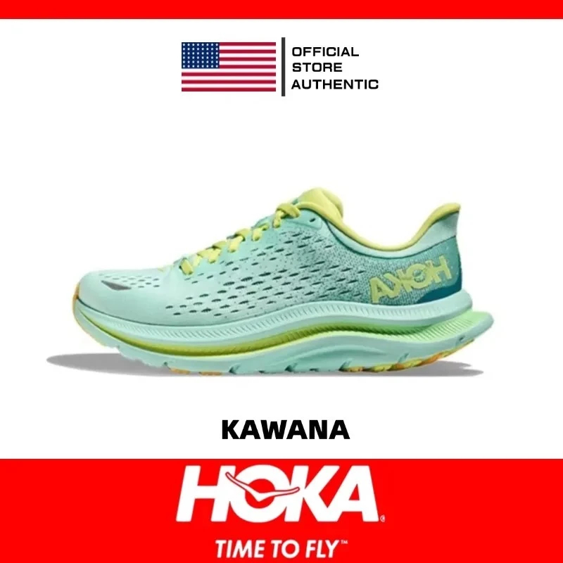 100% Genuine HOKA Kawana Mint Green For Women Mesh Breathable Running Shoes