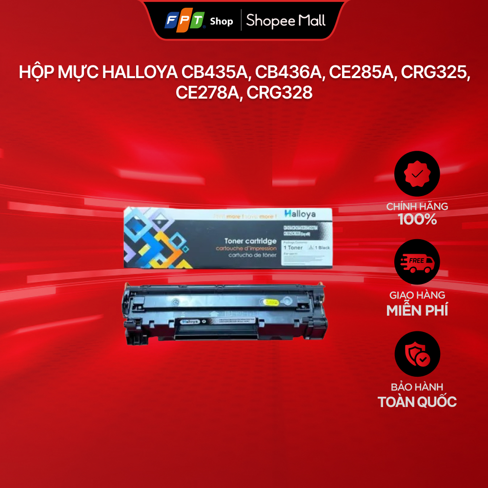 Hộp mực Halloya CB435A, CB436A, CE285A, CRG325, CE278A, CRG328