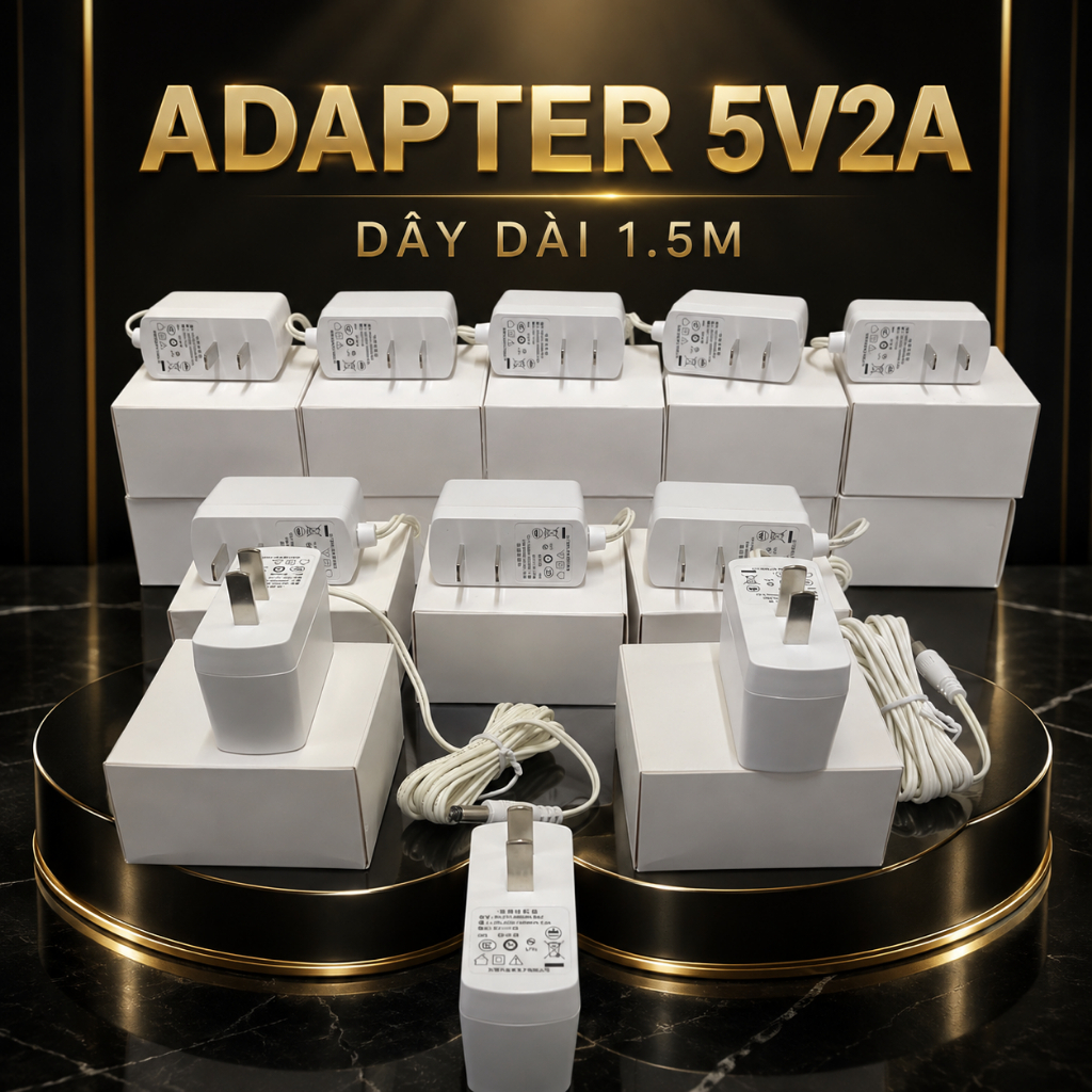 Adapter 5V2A dây dài 1.5m #adapter #adapter5v2a #linhkien