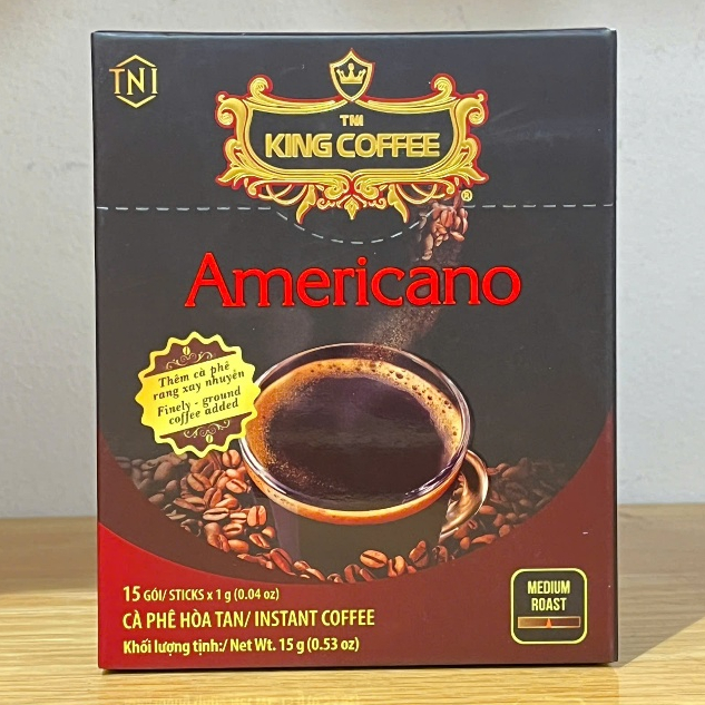 [ Date 07/28 ] Cà phê đen hoà tan Americano King Coffee 15g ( 1g x 15 gói )