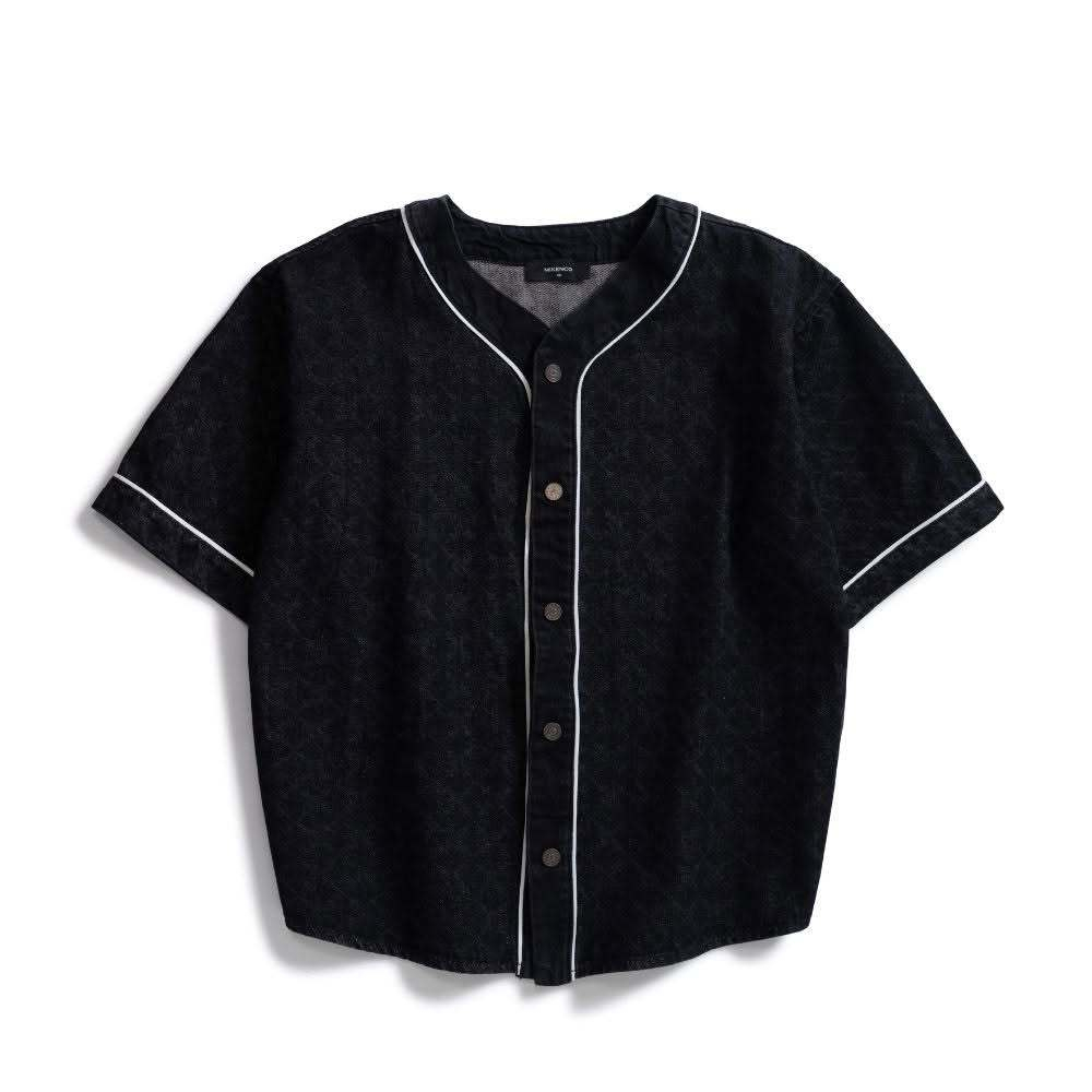 Áo sơ mi unisex MIKENCO Monogram Denim Shirt
