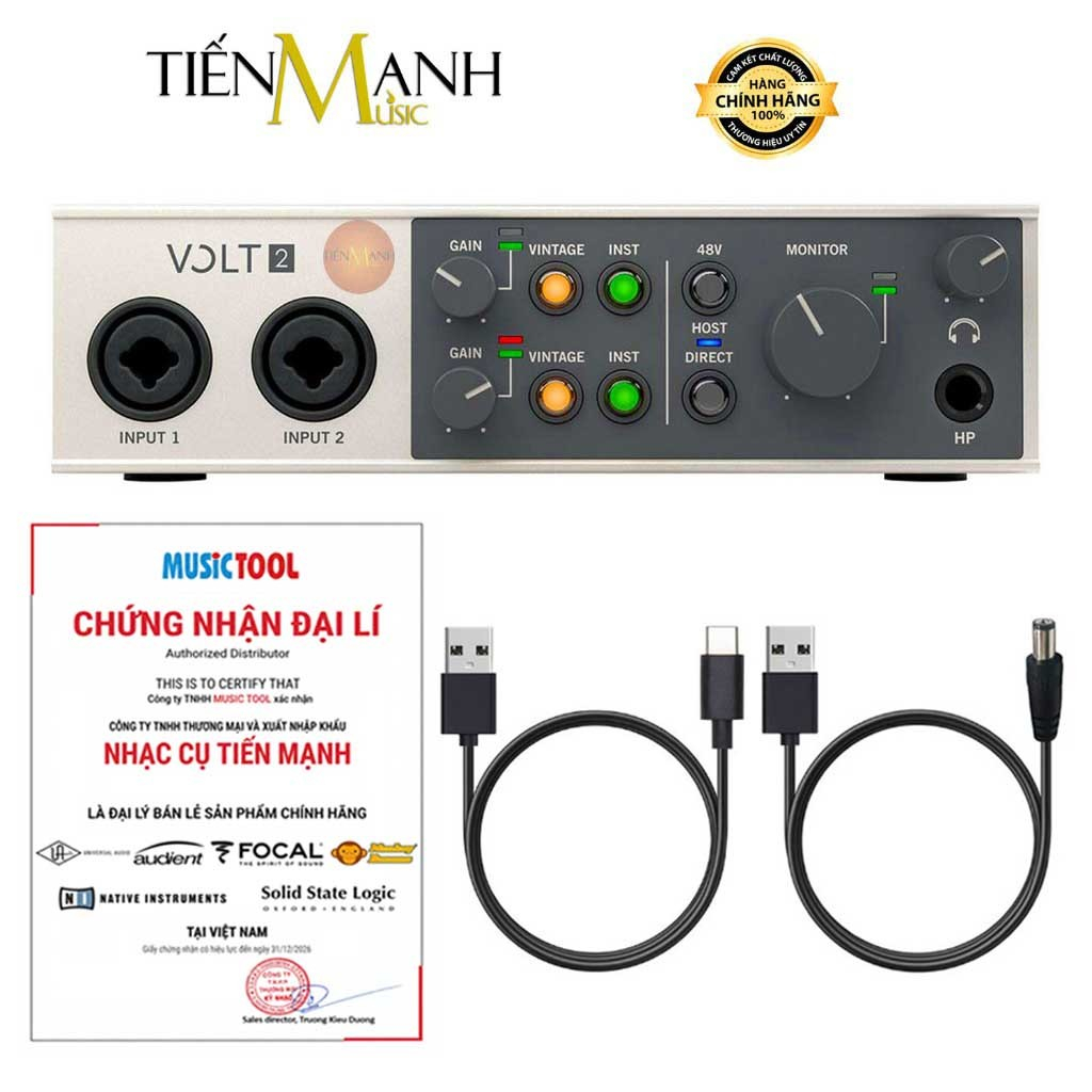 [Chính Hãng] Sound Card Thu Âm Thanh Universal Audio UA Volt2 - USB Audio SoundCard Interface Volt-2