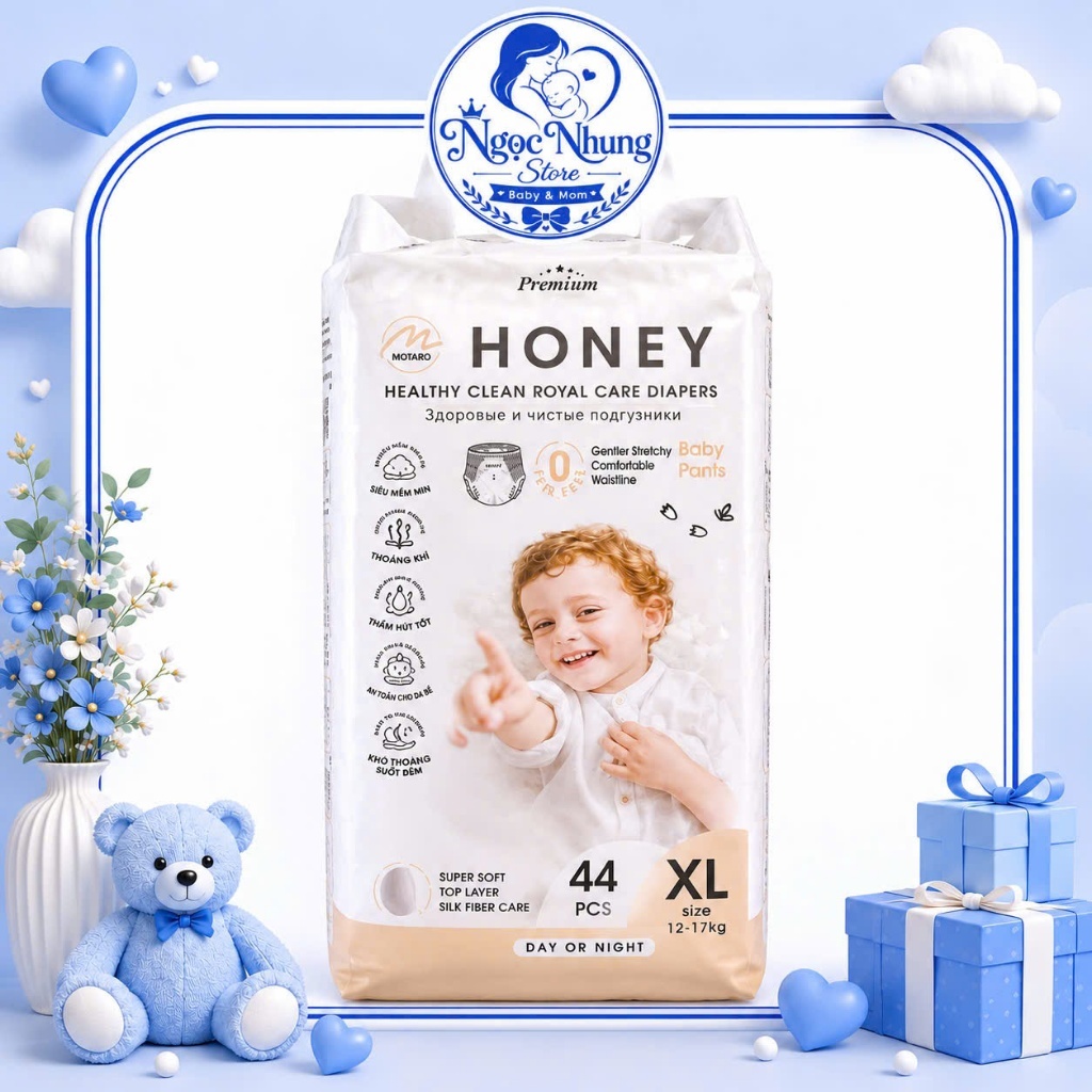 1 Bịch Bỉm Honey Premium siêu êm và mềm mại cho bé