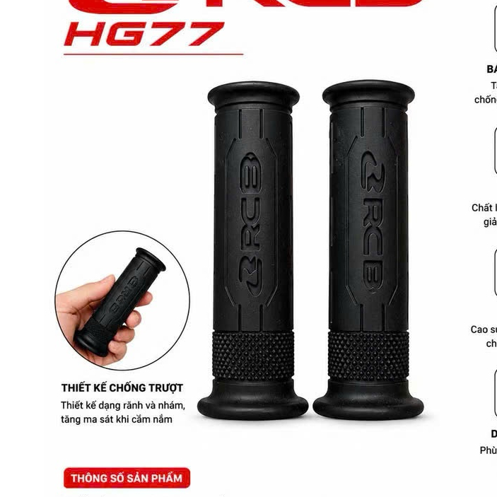 Bao tay RCB ( HG77 ) gắng các dòng xe