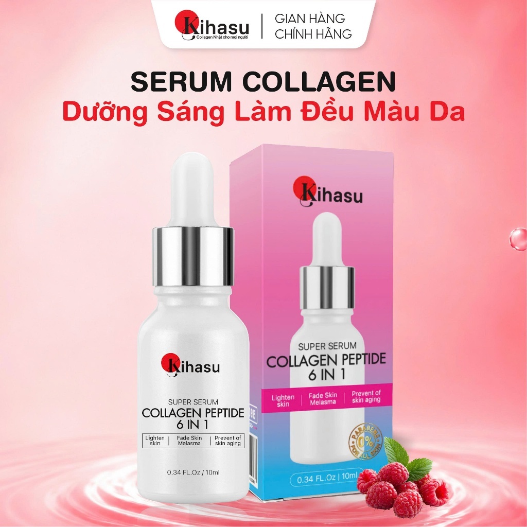 Serum Collagen Kihasu Dưỡng Sáng Da, Cấp Ẩm, Giúp Da Mềm Mịn, Chứa Vitamin C Và Niacinamide