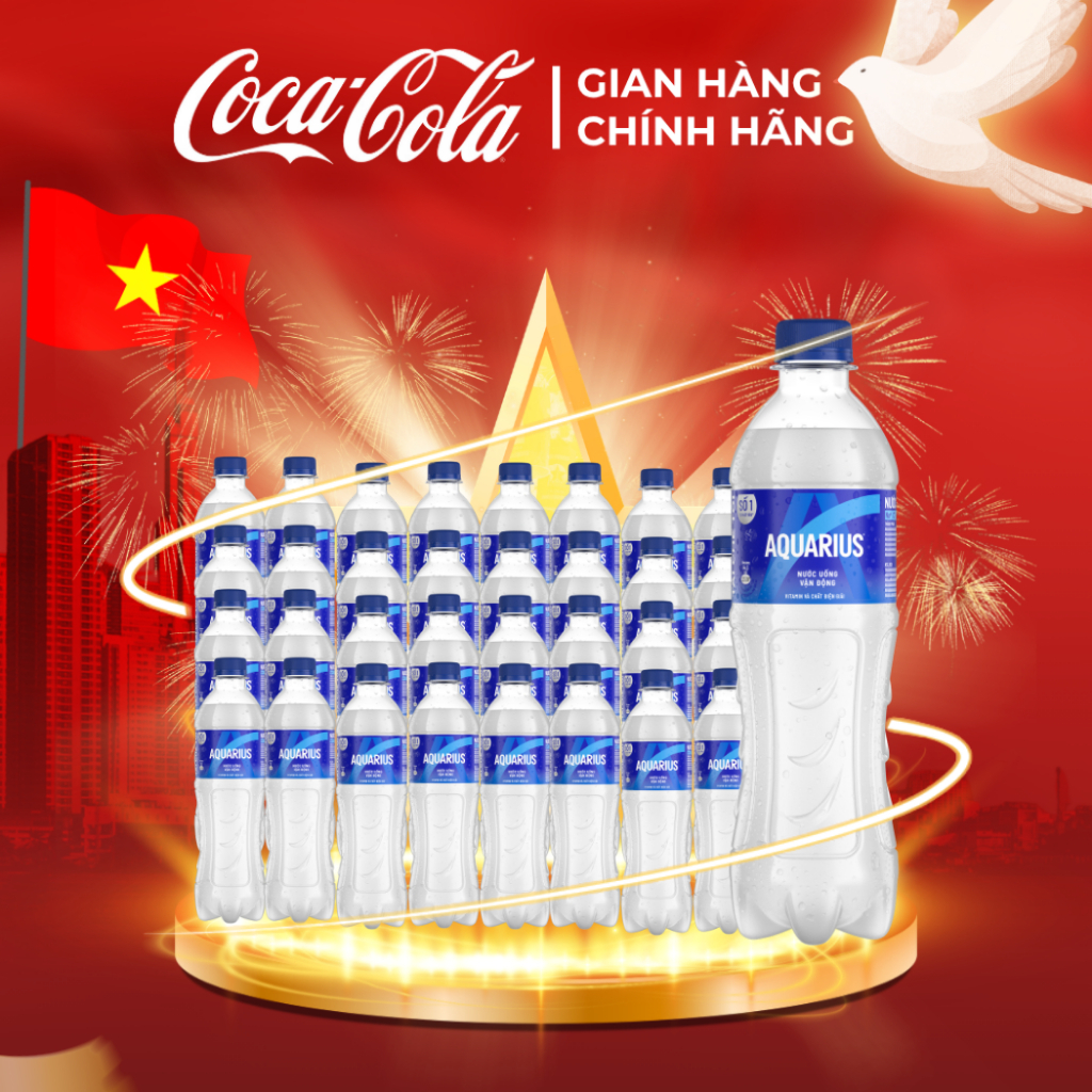 Lốc 24 Chai Nước Điện Giải Bù Khoáng Aquarius 500ml/Chai CocaCola_Official_Store Sale 8.8_SP