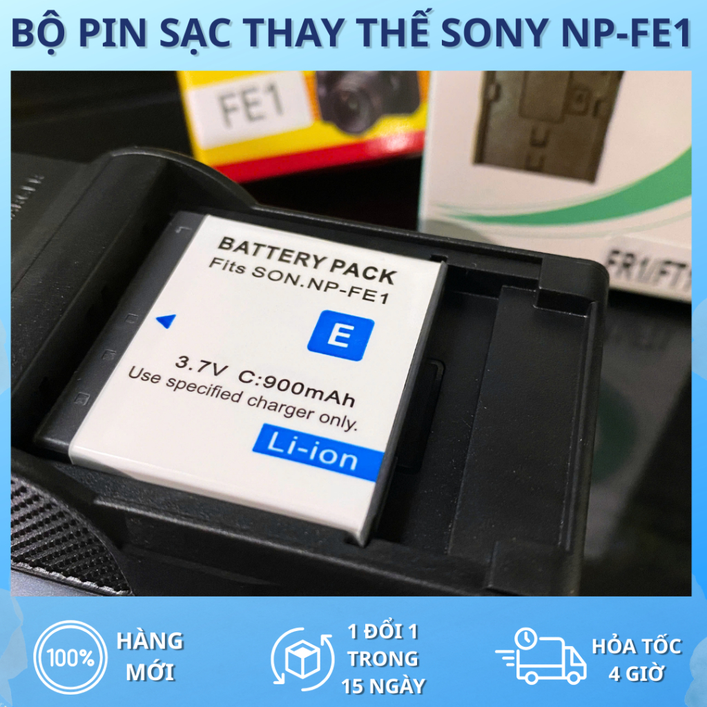Bộ Pin Sạc Sony NP-FE1 dùng cho các máy ảnh Sony Cyber-shot DSC-T7, DSC-T7/B, DSC-T7/S,...