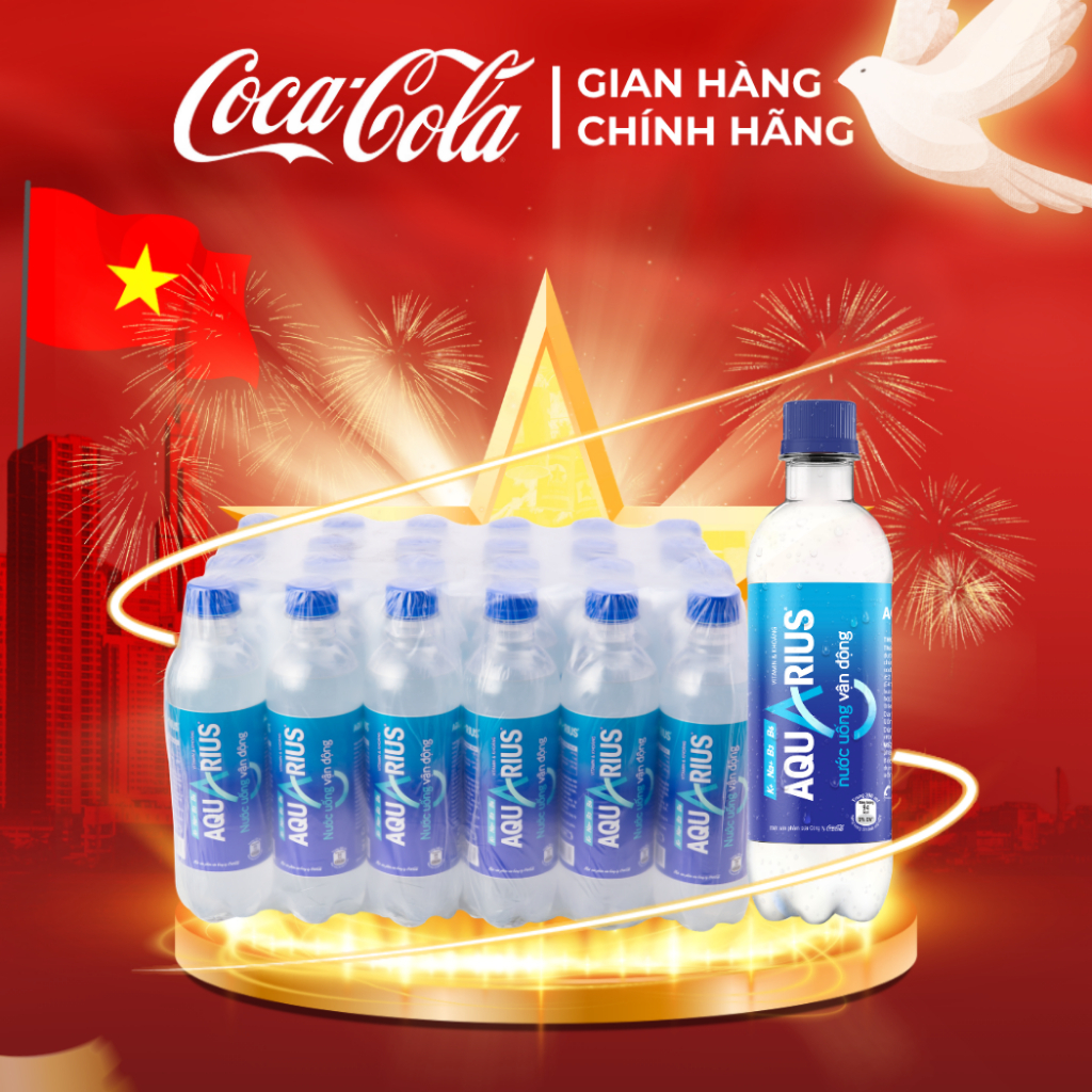 Lốc 24 Chai Nước Điện Giải Bù Khoáng Thể Thao Aquarius 390ml/Chai Sale 8.8_SP