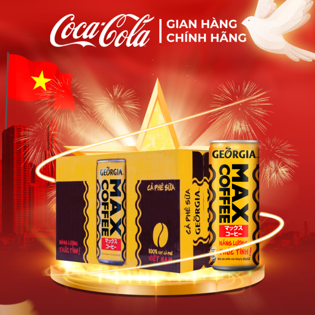 Thùng 24 Lon Cà Phê Georgia Max Coffee 180ml/Lon Sale 8.8_SP
