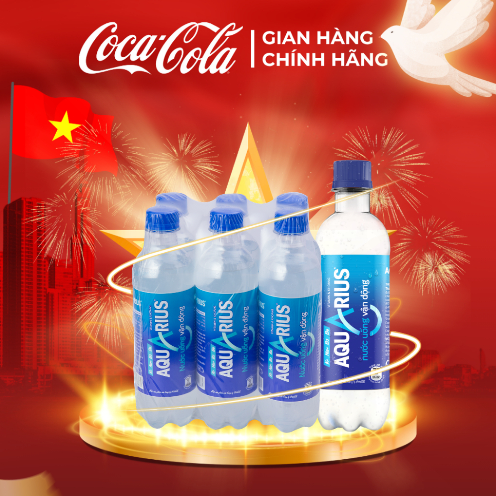 Lốc 6 Chai Nước Uống Điện Giải Bù Khoáng Thể Thao Aquarius 390ml/Chai Sale 8.8_SP