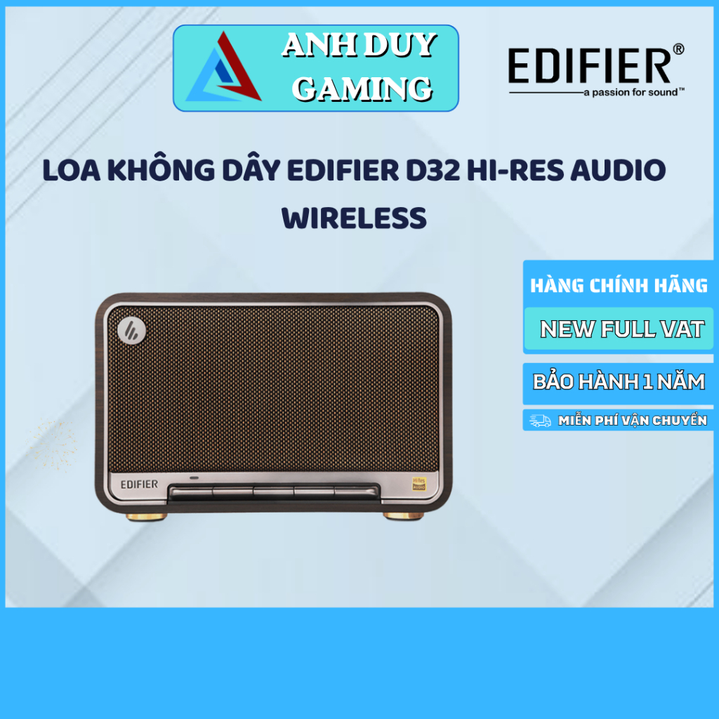 Loa không dây EDIFIER D32 Hi-Res Audio Wireless | New Chính Hãng | Bảo Hành 1 Năm