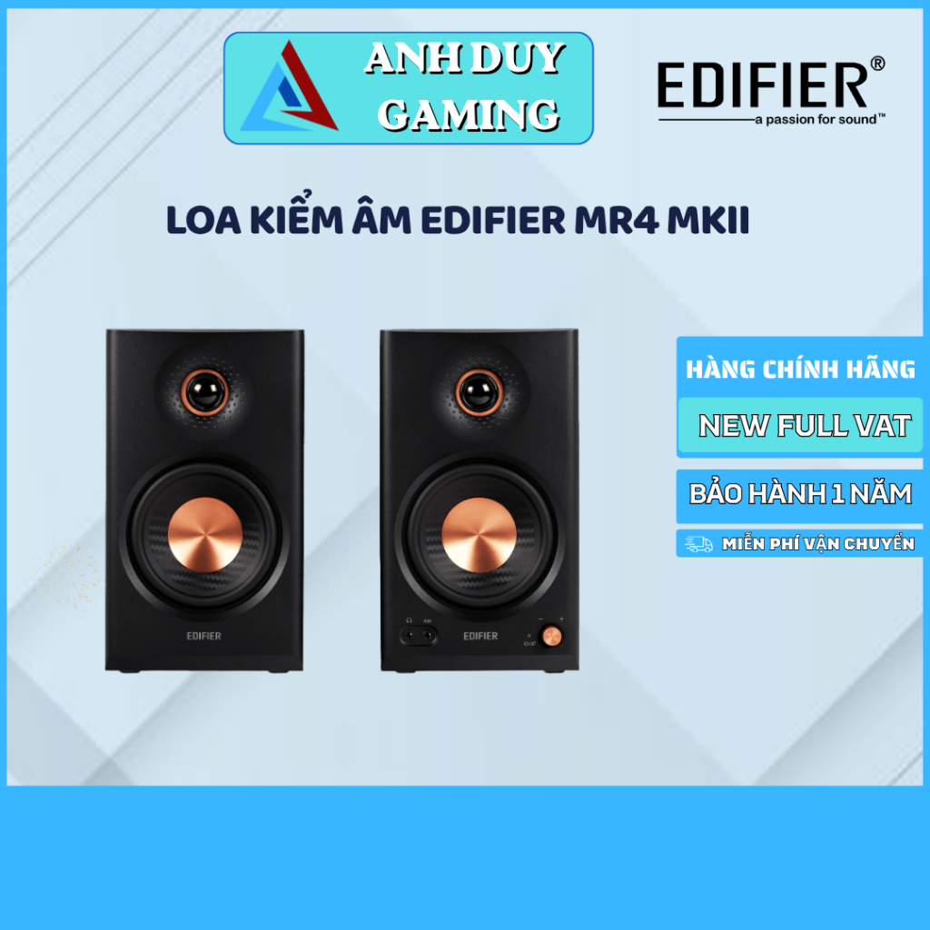 EDIFIER Loa Kiểm Âm MR4 MKII | Công Xuất 80W | Bluetooth 6.0 | Kết nối đa cổng | New Chính Hãng