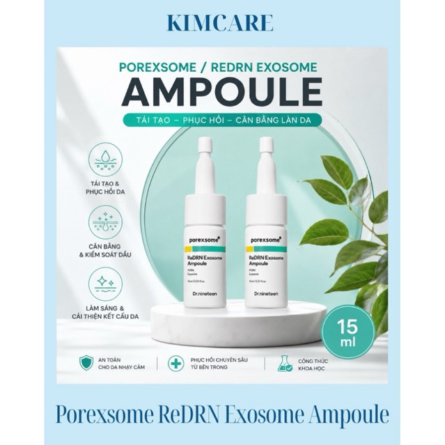 Serum chống lão hoá DR.NINETEEN POREXSOME REDRN EXOSOME AMPOULE (15ML*2EA)