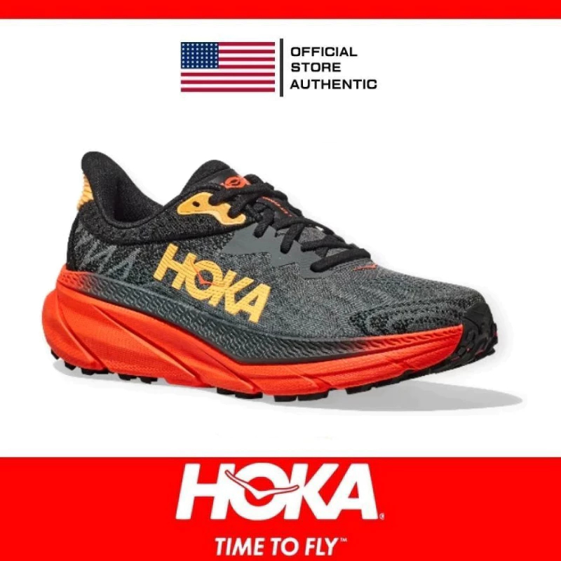 100% Genuine HOKA Challenger ATR 7 Castlerock Flame running Shoes for Men Sneakers
