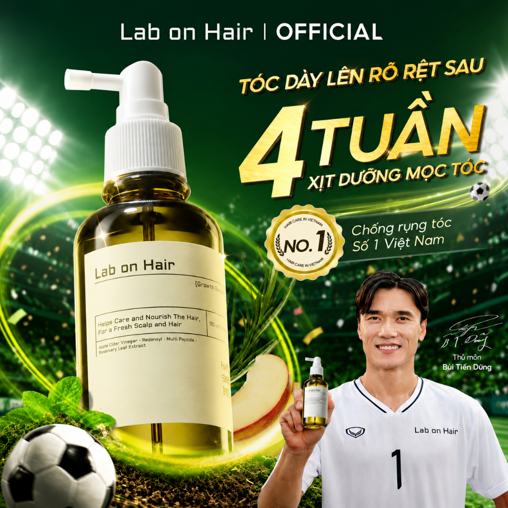 Xịt mọc tóc Lab on Hair 160ml xịt dưỡng tóc với giấm táo Kích thích mọc tóc Rụng Tóc