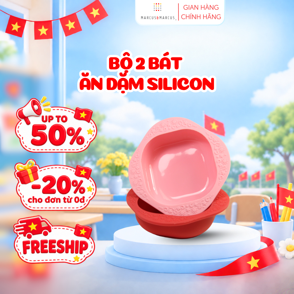 Bát Ăn Dặm Silicon Set 2 Cái Cho Bé Marcus & Marcus - Marcus & Pokey