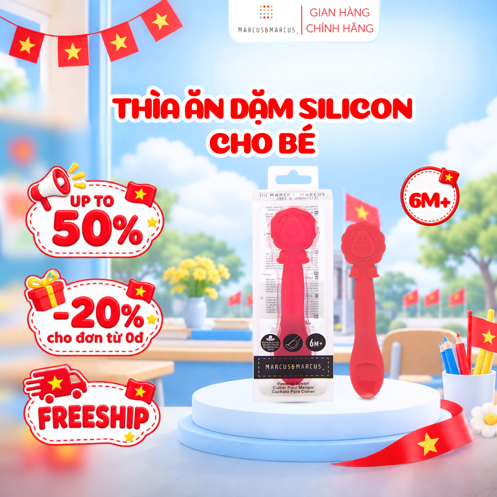 Thìa Ăn Dặm Silicon Cho Bé Marcus & Marcus - Marcus