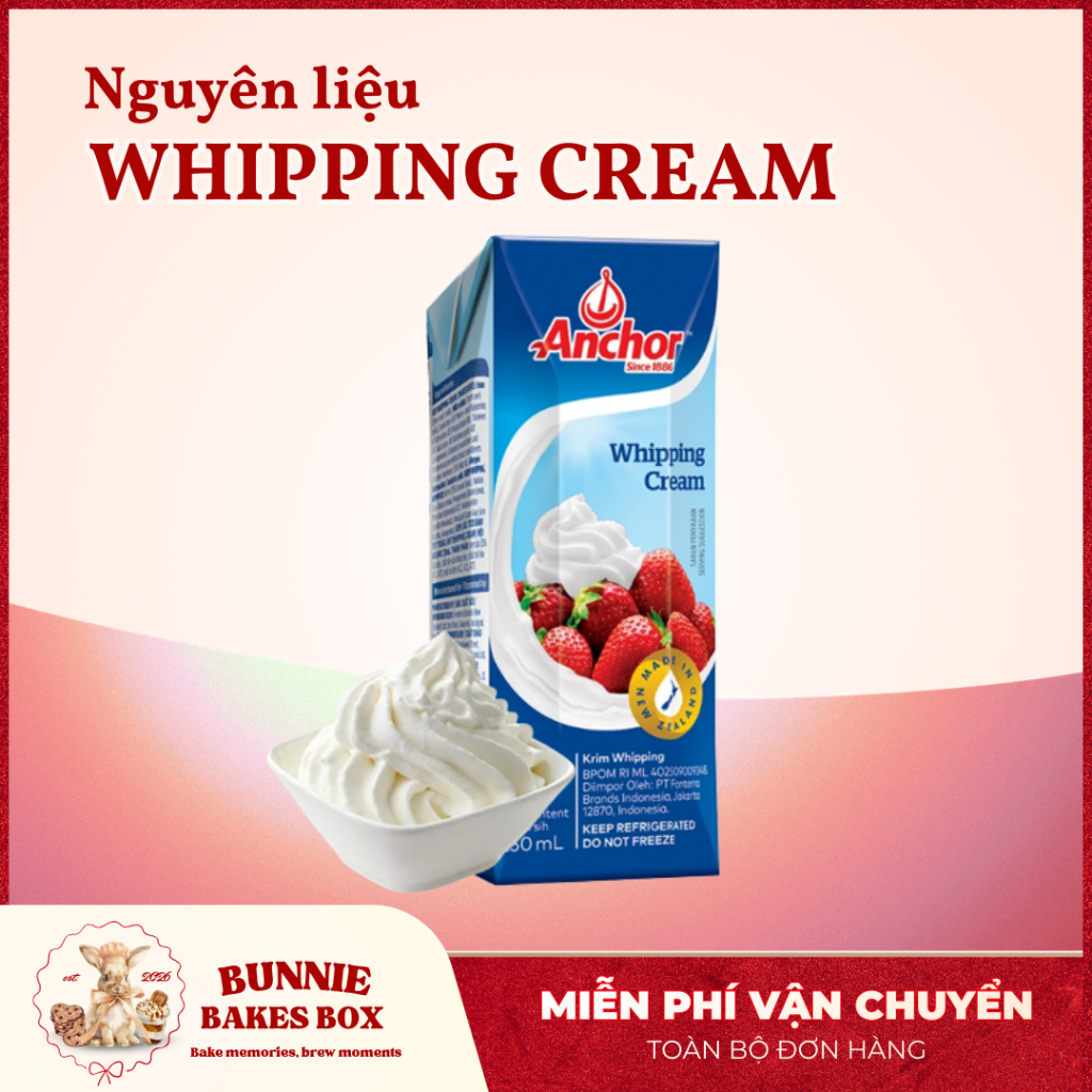 Whipping cream Anchor 200ml Bunnie Bakes Box