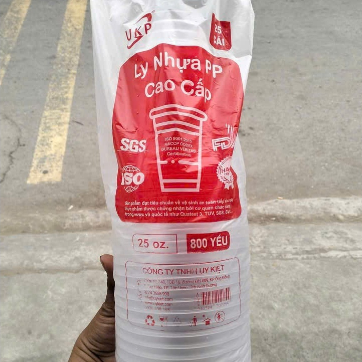 Sỉ Bao 500 cái ly PP 800 mini UKP (710ml), 800 Yếu( 750ML), 800 Đủ