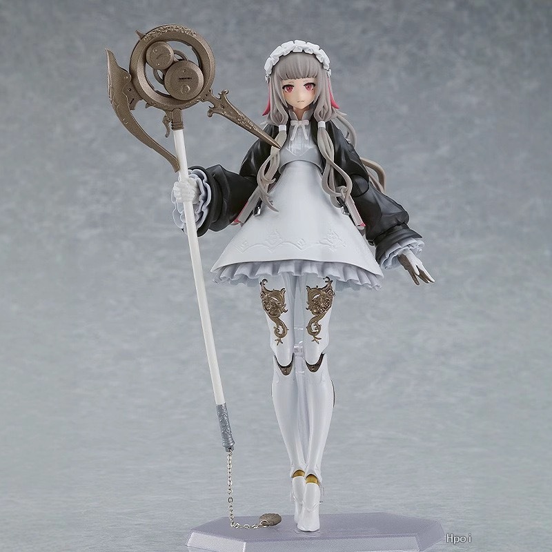 Mô Hình Khớp Figma No.591 - Figure Nữ Pháp Sư Hầu Gái Váy Trắng Cầm Trượng Cao 15cm Nhiều Phụ Kiện