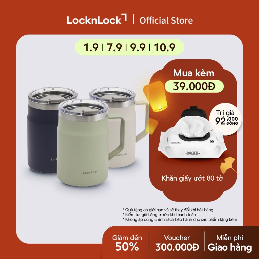 Cốc giữ nhiệt Lock&Lock Metro Table Mug 475ml LHC4219 (3 màu)