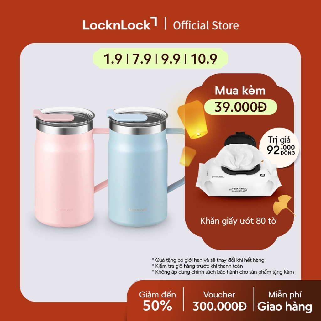 Cốc giữ nhiệt Lock&Lock Metro Table Mug 600ml LHC4282 (2 màu)