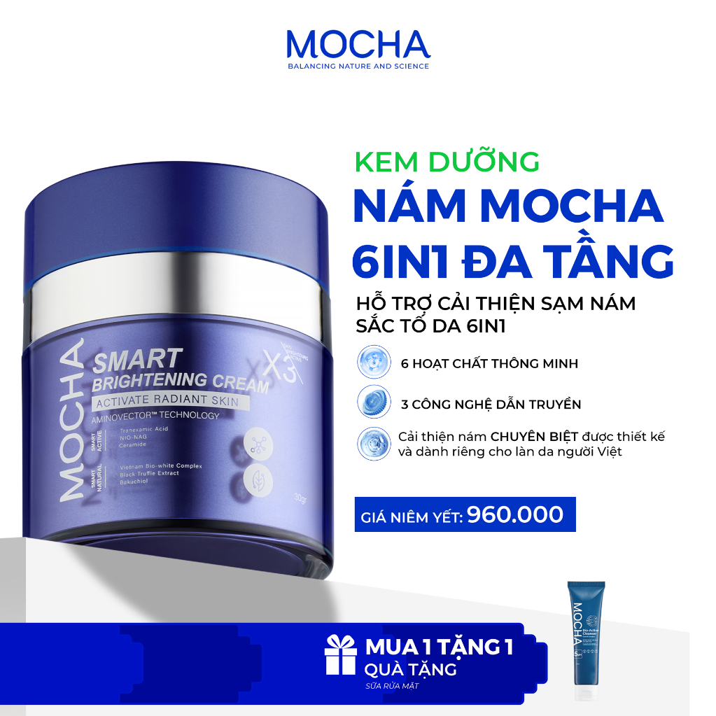 [MOCHA] Kem Nám – Serum Nám – Set Combo Nám Toàn Diện. Cải Thiện Sạm Nám chuyên sâu【Mua 1 Kem Nám + 