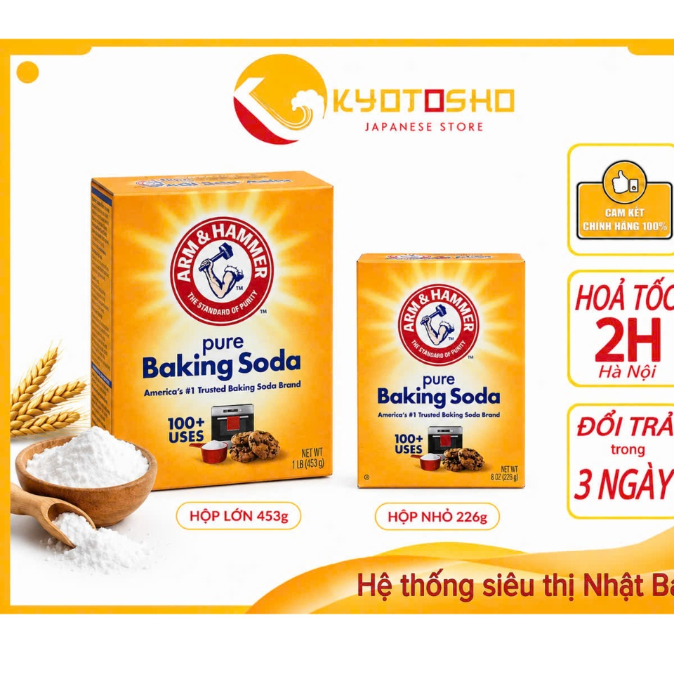 Bột Baking Soda USA Mỹ đa năng bột nở soda khử mùi diệt khuẩn tẩy rửa làm bánh