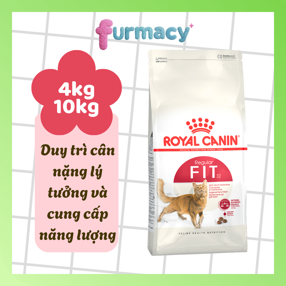 (4kg/10kg) Thức Ăn Hạt Cho Mèo Royal Canin Fit 32