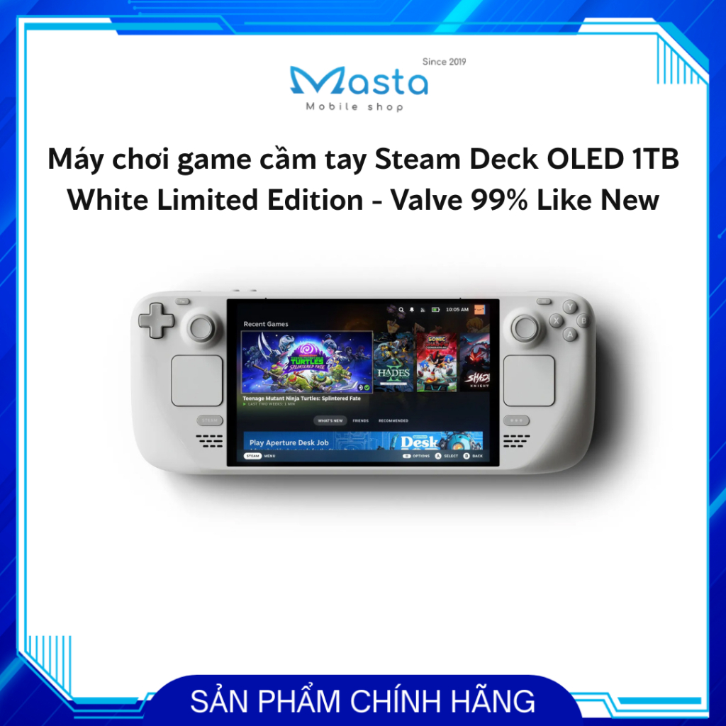 Máy chơi game cầm tay Steam Deck OLED 1TB White Limited Edition - Valve 99% Like New
