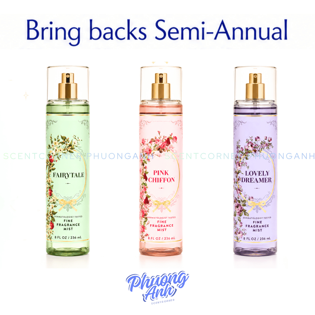 [ MINI ] Fairytale | Pink Chiffon | Lovely Dreamer - Xịt Thơm Toàn Thân Body Mist