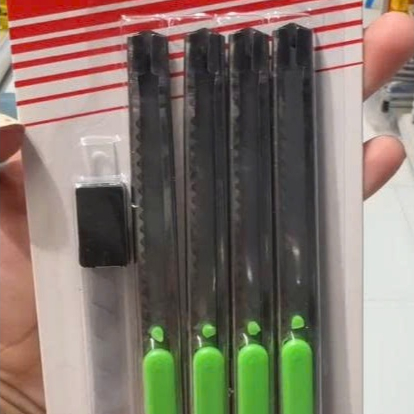 BỘ DAO RỌC GIẤY CUTTER KNIFE SET – 4 CÂY – CÁN XANH