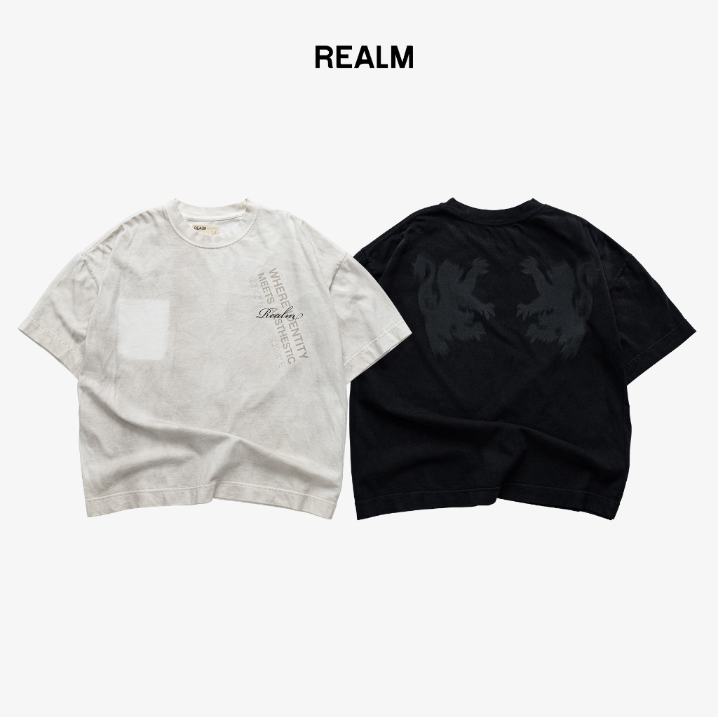 Áo Thun Vintage Wash REALM OF Sovereign Lions Faded