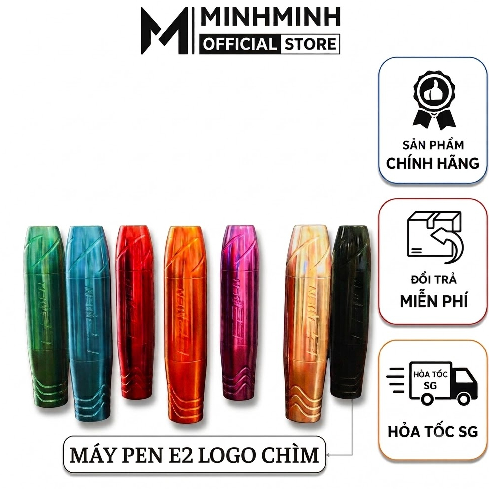 Máy Pen E2 Mini Logo Chìm Chuyên Đi Mày, Môi, Mí