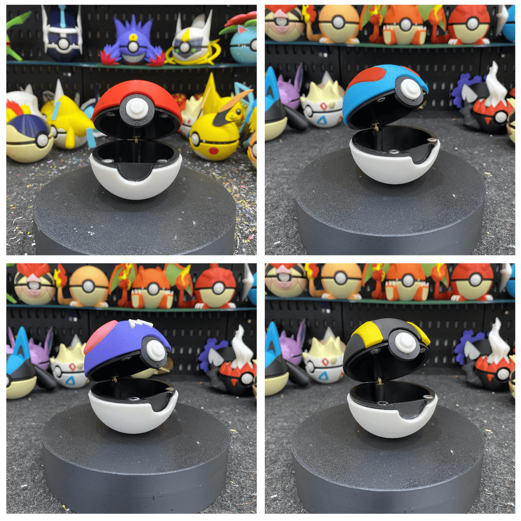 Mô hình Pokeball Open - In 3D