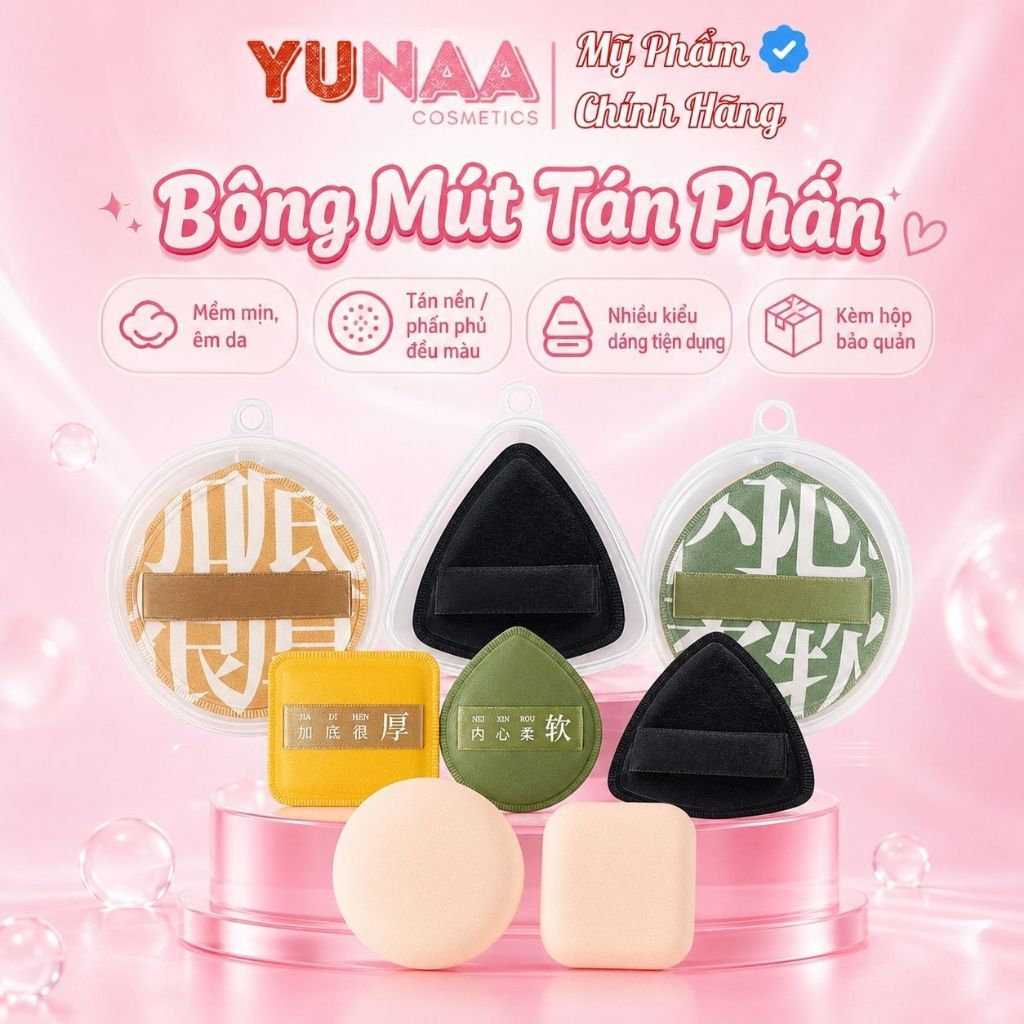 [Y212] Mút Trang Điểm Siêu Mềm Marshmallow - Mút Tán Kem - Đệm Ngón Tay, Giọt Nước, Đàn Hồi, Đa Năng