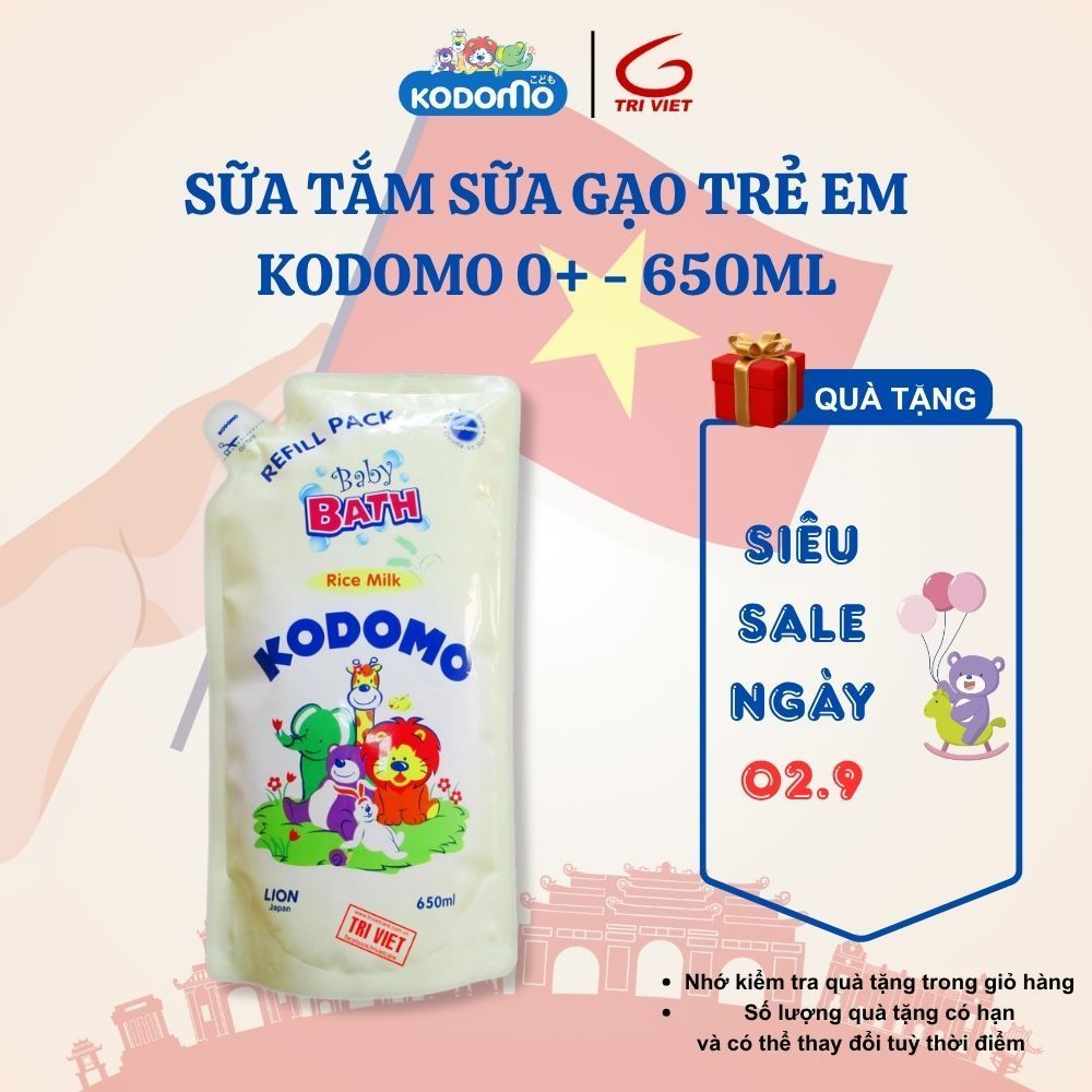 SỮA TẮM SỮA GẠO TRẺ EM KODOMO RICE MILK | CHIẾT XUẤT MẦM LÚA GẠO/650ML