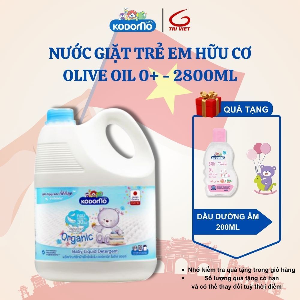 Nước Giặt Quần Áo Trẻ Em Organic Kodomo Tinh Dầu Oliu - 2800ML
